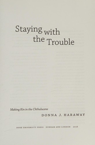 Staying with the Trouble cover