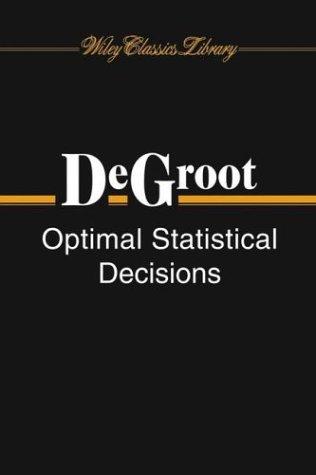 Optimal statistical decisions cover