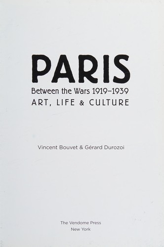 Paris between the wars, 1919-1939 cover