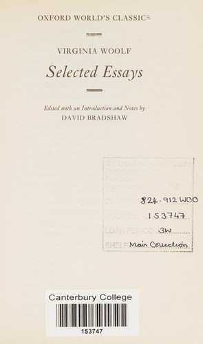 Selected essays cover