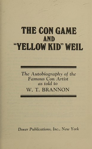 The con game and Yellow Kid Weil cover